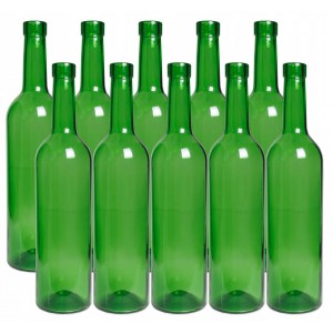 Butelka na wino 0,75l zielona